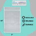 thumbnail image 2 of 2 Mil Clear Reclosable Zipper Poly Bags with Resealable Zip Top Lock -3 x 10- (100 Bags), 2 of 7
