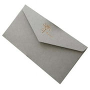 Panda Superstore PS-OFF490804011-YAN01697 Retro Style Invitation Envelopes Bronzing Printing Greetings Cards, Gray - 20 Piece