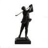 Bey-Berk International 14H in. Bronzed Metal Golfer on Marble Base