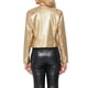 thumbnail image 3 of CHAQUETA DE MUJER INSPIRE CHIC DE CUERO SINTÉTICO, CORTA, SIN COLLAR, ABIERTO EN FRONTAL, CHAQUETAS DE MOTO BIKER M, ORO, 3 of 6