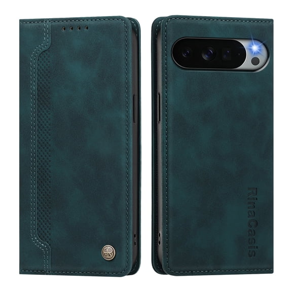 Wallet Case for Google Pixel 11 Pro XL PU Leather Flip Phone Case with Card Slots, Built‑in Magnetic Closure, Support Wireless Charging, Shockproof Protective Folio Cover.D04