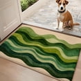 thumbnail image 4 of Door Mat, Halloween Welcome Door Mat, Kitchen Flannel Mat, Home Decor for Front Door, Kitchen, Bathroom, Green Wavy Lines, Great Halloween Gift for Family and Friends, 4 of 13