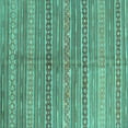 thumbnail image 1 of Ahgly Company Indoor Square Abstract Turquoise Blue Contemporary Area Rugs, 4' Square, 1 of 4