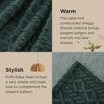 thumbnail image 4 of Manta Bedsure Sherpa de forro polar, tamaño doble, color verde oscuro, 4 of 7