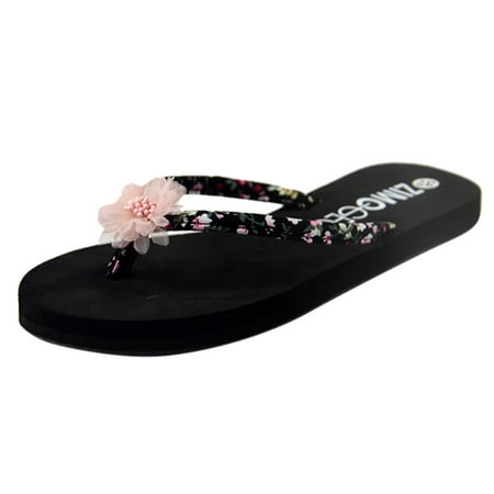 

iOPQO Women s slipper Women s Summer Bohemian Floral Platform Non-slip Slippers Beach Walk Shoes 39 ZIMGGEGE 7132 Women s Summer Pink 39
