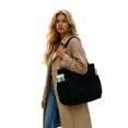 thumbnail image 3 of Corduroy Tote Bag for Women,Large Capacity Cute Tote Bags With 6 Pockets,Crossbody Shoulder Handbag for Work Travel Gym, 3 of 6
