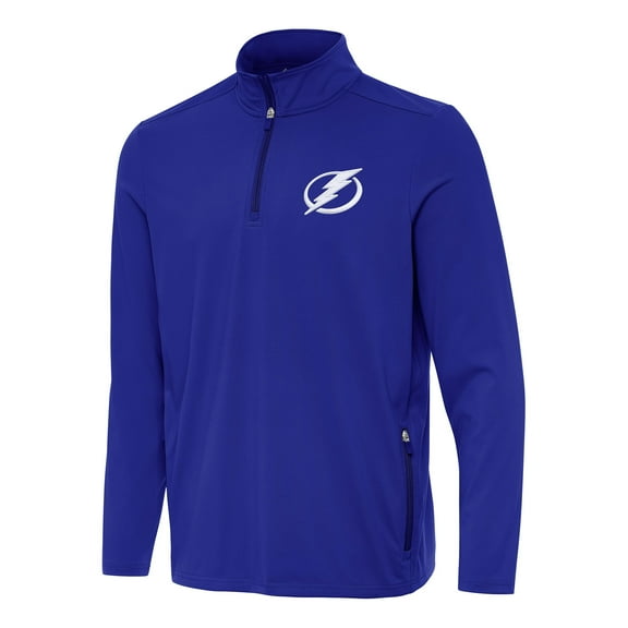 Men's Antigua Royal Tampa Bay Lightning Perilous Quarter-Zip Sweatshirt