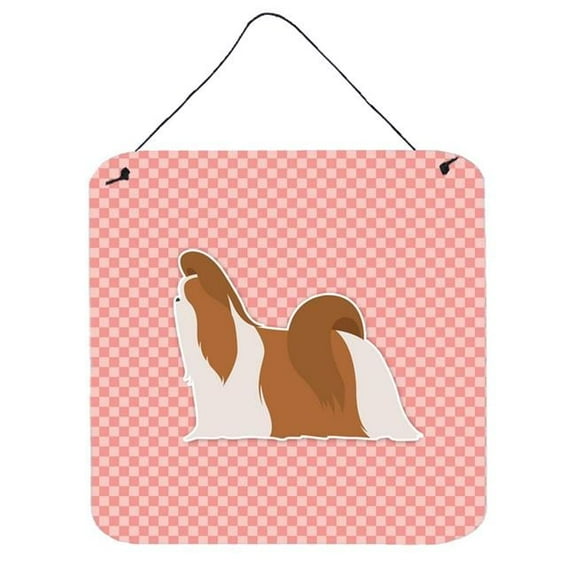 Shih Tzu Checkerboard Blue Wall or Door Hanging Prints