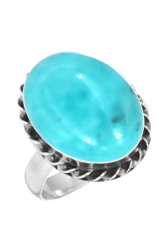 925 Sterling Silver Women Jewelry Natural Smithsonite Ring