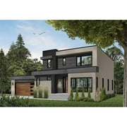 The House Designers: THD-7344 Builder-Ready Blueprints to Build a Bold Modern House Plan with Basement Foundation (5 Printed Sets)