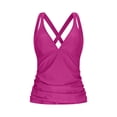thumbnail image 3 of HBGVBA Women's 2 Piece Swimsuit,Bathing Suits for Summer,Spaghetti Strap Back Adjustable Tankini Set, 3 of 4