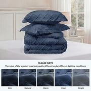 U Bedsure U by Bedsure Boho Full Comforter Set, Boho Tufted Shabby Chic Navy Bedding Comforter Set,… — $35.99 (44% off)
