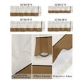 thumbnail image 3 of Kitchen Cafe Valance Curtain for Small Windows,Brown Beige Splicing Color Block Art Rod Pocket Short Valances Abstract Line Stripe Window Treatment Panel for Living Room/Bedroom/Bathroom,60x18in, 3 of 9