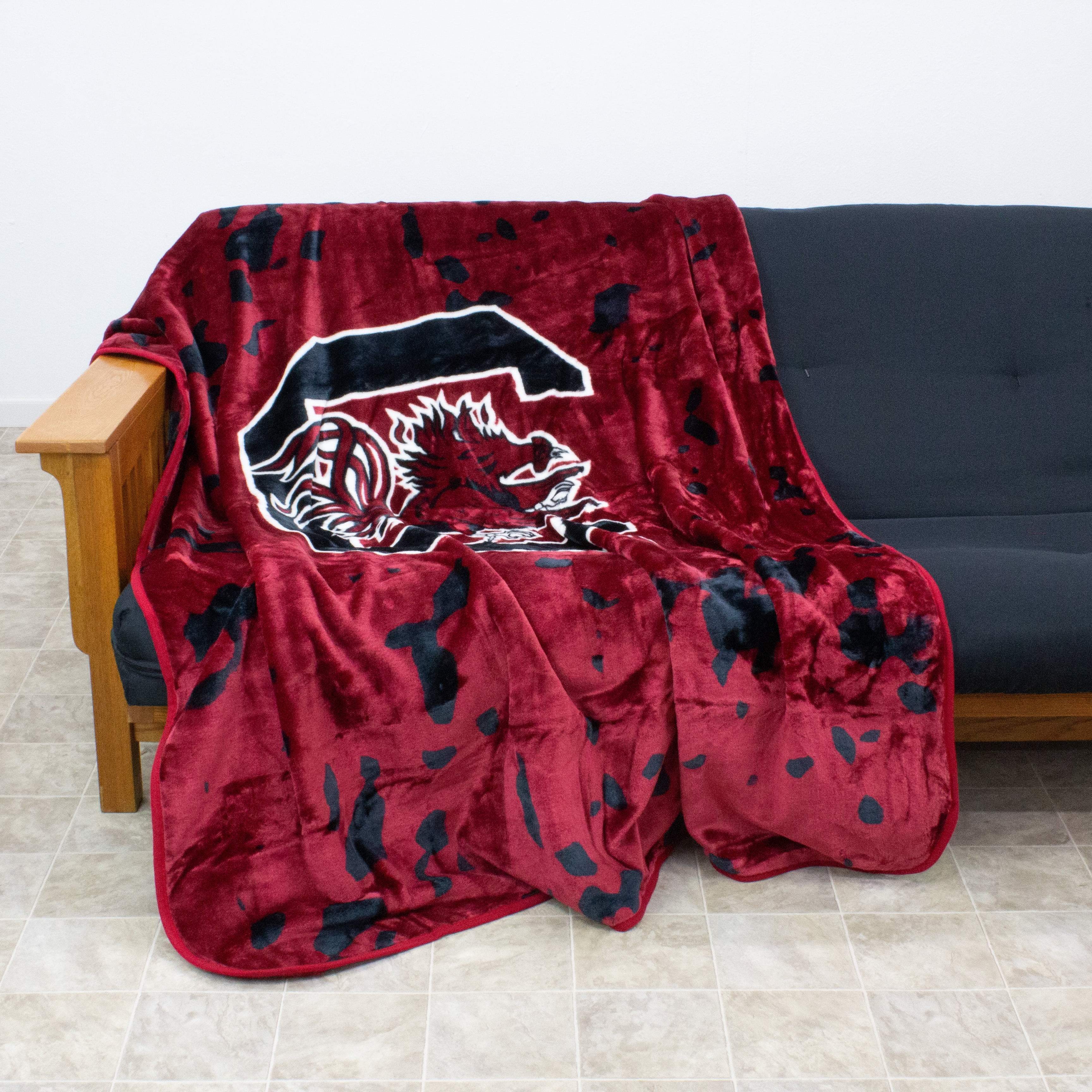 College Covers South Carolina Gamecocks Huge Raschel Throw Blanket, Bedspread, 86" x 63"