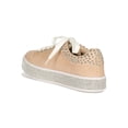 thumbnail image 3 of Women Round Toe Lace-Up Studded Rhinestone Trim Sneaker 18982, 3 of 6