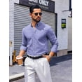 thumbnail image 4 of COOFANDY Mens Black Button Down Shirt Long Sleeve Casual Shirt Regular Fit Dress Shirt, 4 of 6