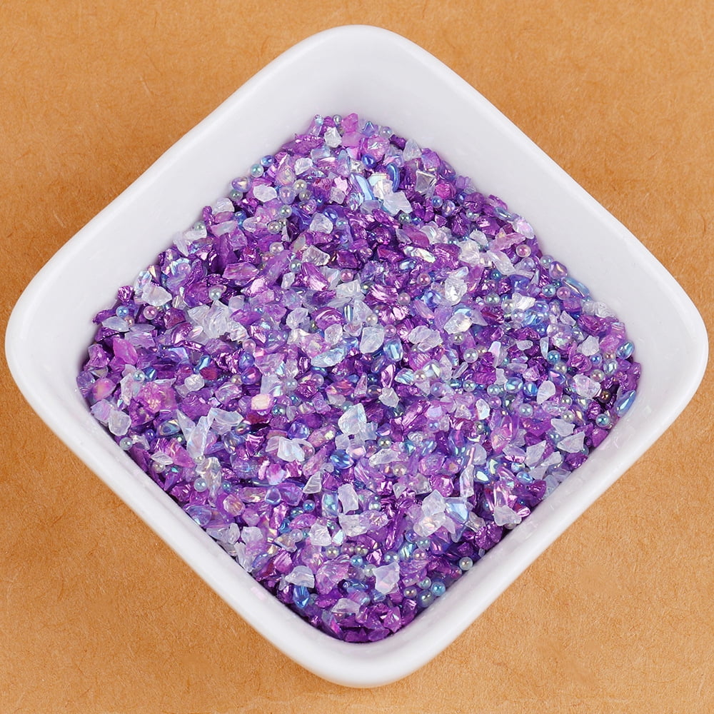 Namzi 20g Crushed Glass Chips Multi-Color Glitter Stones for Nail Art, Vase Filler, Craft Projects Decor,B01