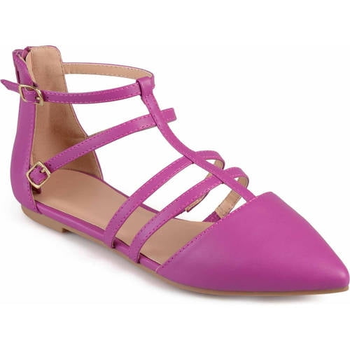 strappy pointed flats