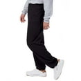 thumbnail image 3 of Hanes EcoSmart Men's Fleece Sweatpants, Comfortable, Soft Cotton Blend Lounge Pants, Black, S, 3 of 6