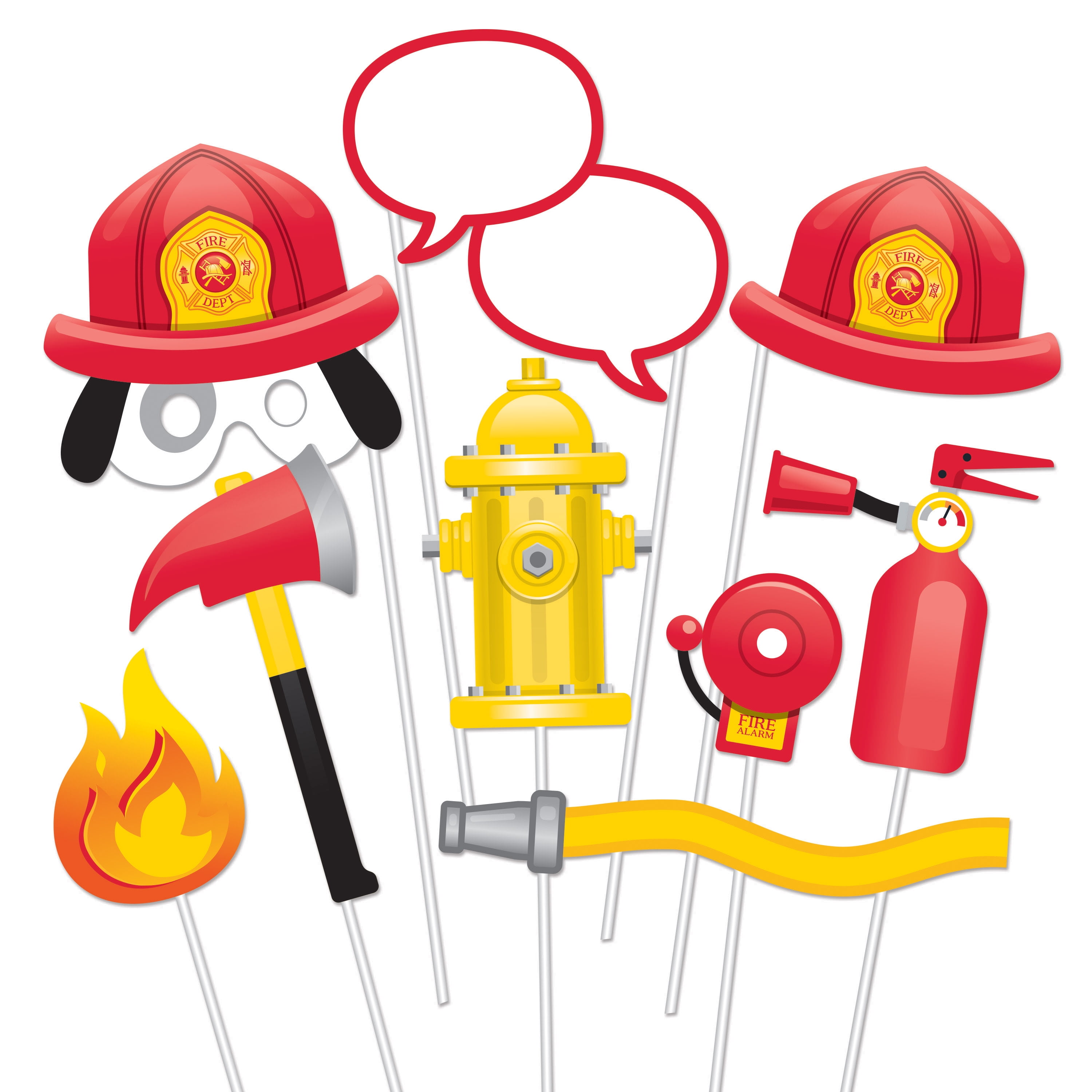 Flaming Fire Truck Photo Booth Props Firefighter Birthday Decorations Flaming Fire Truck Photo Booth Props Firefighter Birthday Decorations