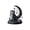 Black, variant on Owl on Moon Figurine with Rhinestones, Blue Crescent Statue with Pearl Stars Charms, Sparkling Resin Desktop Ornament for Home Office Bedroom Shelf Decor, Gift for Owl Lovers, 1 Pack