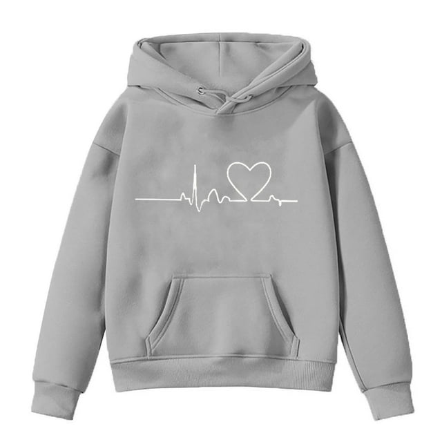 MeetoTime Girls Long Sleeve Sweatshirt Fleece Oversized Hooded Sweatshirt Fall Lightweight Print Hoodies
