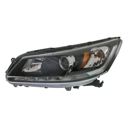KarParts360 For Honda Accord 2013 2014 2015 Headlight Driver Side Composite w/ Bulbs | w/ LED Daytime Running Light | EX-L V-6/Touring Models | 3.5L Eng | Sedan | HO2502156 | 33150T2AA21, 33150T2AA11