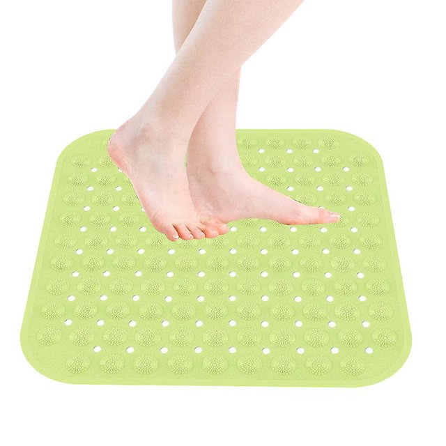 Alfombrillas de ducha cuadradas antideslizantes con succión con orificios de drenaje para baño ZefeiWu 8390611578701