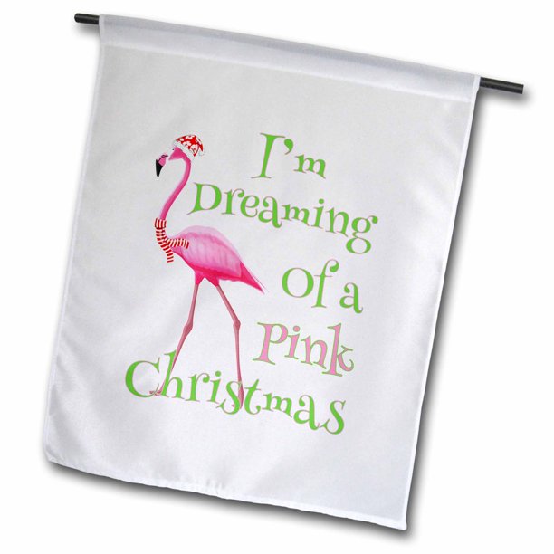 3dRose Im Dreaming of a Pink Christmas beach xmas with pink flamingo