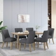 thumbnail image 2 of GDF Studio Gladwin Contemporary Fabric Dining Chairs, Set of 6, Charcoal and Natural, 2 of 7