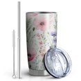 thumbnail image 2 of 20 Oz Pioneer Flower Coffee Tumbler Double Wall Insulated Stainless Steel Water Bottle | Metal Reusable Thermoses Flask with Cup Cap | Leak & Sweat Proof with Anti-Dust Lid, 2 of 7