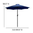 thumbnail image 6 of Flash Furniture 8' Navy Octagon Patio Umbrella and Base with Stand, 6 of 13