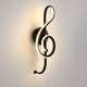 thumbnail image 1 of Lámpara de pared con nota musical LED, luz nocturna en espiral para cabecera (luz cálida) (negro), 1 of 4
