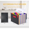 thumbnail image 5 of 24 Pockets Expanding File Folders Accordian File Organizer Storage Box, 5 of 5