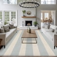 thumbnail image 5 of Light Blue Striped Area Rug 5x8 Washable Rug Non Slip Vintage Abstract Horizontal Stripes Large Area Rug Soft Stainresistant Indoor Floor Carpet for Living Room Bedroom Office Dining Room Nursery, 5 of 9