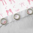 thumbnail image 4 of jejeloiu Cartoon Bow Knot Blackout Curtains Set of 2 (52x84 Each),Pink White Bowtie Window Curtains For Girl, 4 of 6