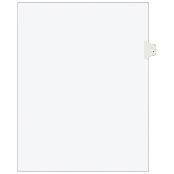 Avery Individual Legal Dividers Avery Style, Letter Size, Side Tab #57 (1057)