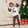 thumbnail image 3 of Conjunto de pijama de Navidad para padres e hijos, ropa de dormir de manga larga con cuello redondo y estampado a cuadros de alce de dibujos animados, novedad de 2023, 3 of 3