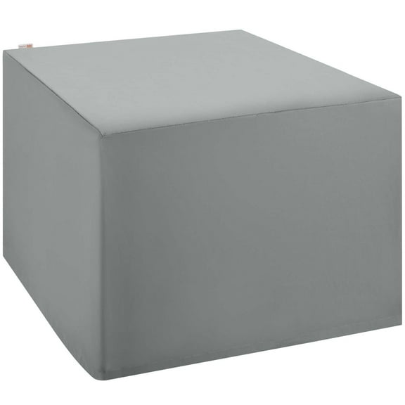 Modway Immerse Polyester Fabric Outdoor Ottoman and Side Table Cover in Gray