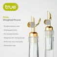 thumbnail image 3 of True Glide Weighted Pourers for Wine, Liquor, Spirits, Oil, Set of 2, Gold, 3 of 8