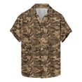 thumbnail image 2 of GERsome Men's Camouflage Shirts Button Down Short Sleeve Camo Leisure Shirts Loose Fit Summer Vintage Shirts S-3XL, 2 of 5