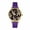 Charcoal/Gold/Purple, variant on Sophie & Freda Key West Leather-Band Watch W/Swarovski Crystals - Gold/Purple
