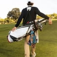 thumbnail image 7 of Werpe Tiger Jungle Leaves and Flowers Golf Towel for Men Golf Accessories and Gifts Funny Golf Towel 2PC, 7 of 7