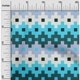 thumbnail image 2 of oneOone Polyester Spandex Turquoise Blue Fabric Geometric Fabric For Sewing Printed Craft Fabric By The Yard 56 Inch Wide, 2 of 4