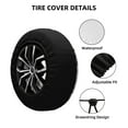thumbnail image 2 of Yiaed Monkey Print Tire Wheel Cover, Waterproof Spare Tire Cover Fit for Jeep, Truck,Trailer, RV, SUV, Camper and Most Vehicle-14 inch, 2 of 6