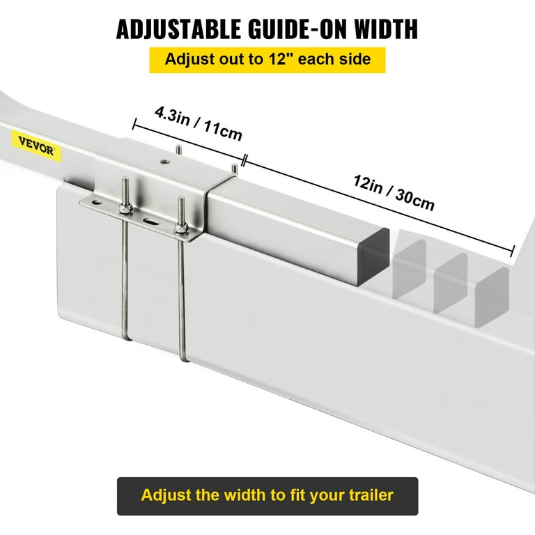 VEVOR Boat Trailer Guide-Ons, 48 inch, 2pcs Rustproof Steel Trailer Guide Ons, Trailer Guides with Carpet-Padded Boards, Mounting Parts Included, for