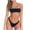 Black, variant on Summer Sexy Brazilian Bikini Sets for Women High Cut 2PCS Thong Bandeau Swimsuit 2022 Trendy Solid Bathing Suit Swimwear