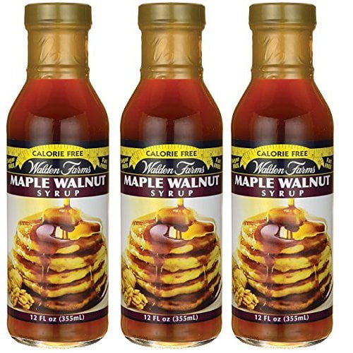 Walden farms Calorie Free Syrup 12 oz (Maple Walnut Syrup, 3 Bottles