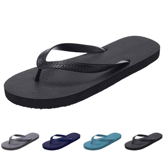 Summer Rubber Flip Flops for Men Comfortable Thong Sandals Non Slip Flat Footwear for Beach Pool
