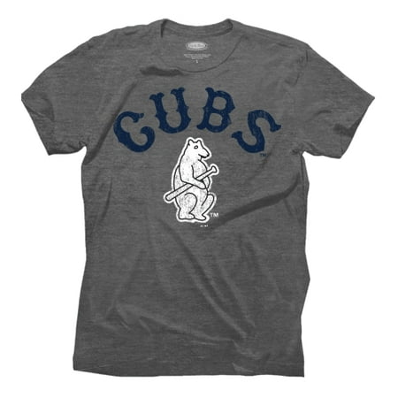 Crew Tri Blend - Chicago Cubs Majestic Threads Granite Tri-Blend Crew T-Shirt - Gray